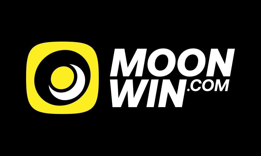 Logo featuring yellow and black circular design with text 'Moonwin.com' on a black background.