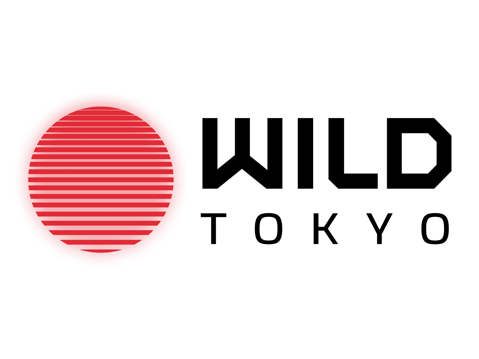 Wild Tokyo logo with red striped circle and bold black text on a white background.